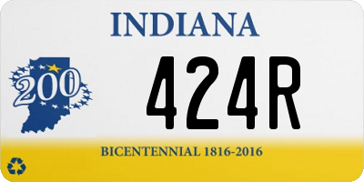 IN license plate 424R