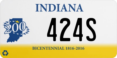 IN license plate 424S