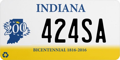 IN license plate 424SA