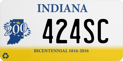 IN license plate 424SC