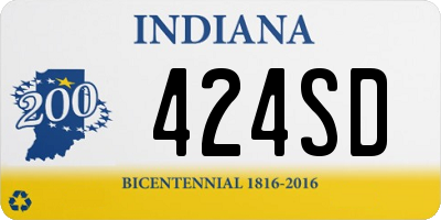 IN license plate 424SD