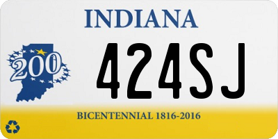 IN license plate 424SJ