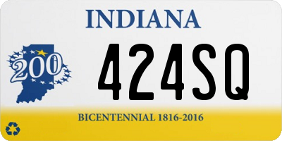 IN license plate 424SQ