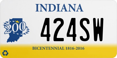 IN license plate 424SW