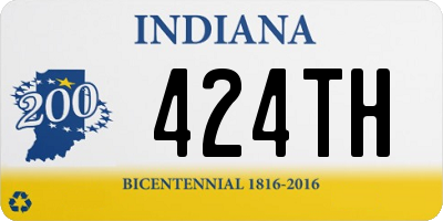 IN license plate 424TH