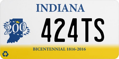 IN license plate 424TS