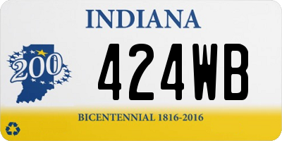 IN license plate 424WB