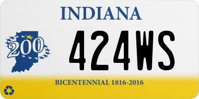 IN license plate 424WS