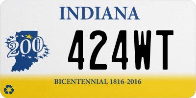 IN license plate 424WT