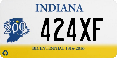 IN license plate 424XF