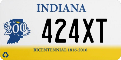 IN license plate 424XT