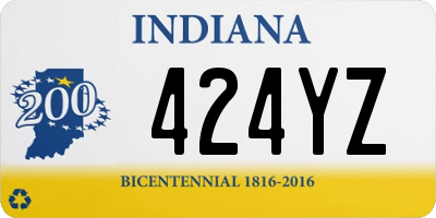 IN license plate 424YZ