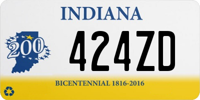 IN license plate 424ZD