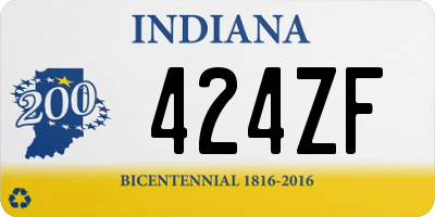 IN license plate 424ZF