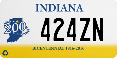 IN license plate 424ZN