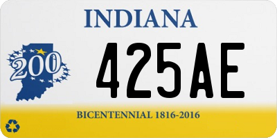 IN license plate 425AE