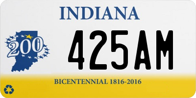 IN license plate 425AM