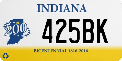 IN license plate 425BK