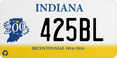 IN license plate 425BL