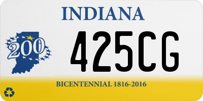 IN license plate 425CG