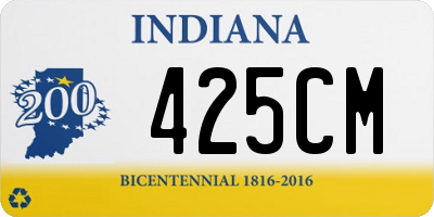 IN license plate 425CM