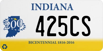 IN license plate 425CS