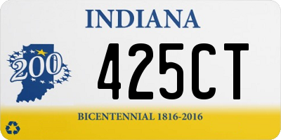 IN license plate 425CT