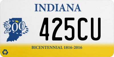 IN license plate 425CU