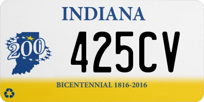 IN license plate 425CV