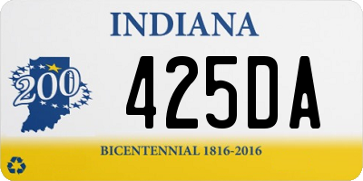 IN license plate 425DA