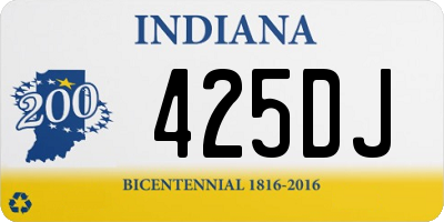 IN license plate 425DJ