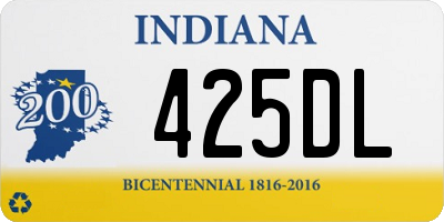 IN license plate 425DL