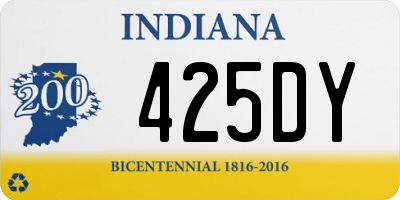 IN license plate 425DY