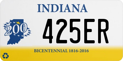 IN license plate 425ER