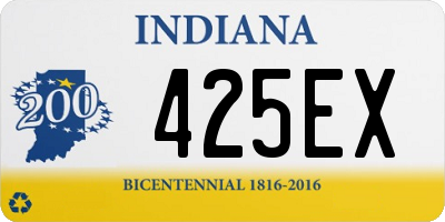 IN license plate 425EX