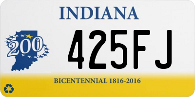 IN license plate 425FJ