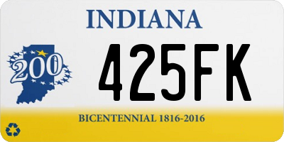 IN license plate 425FK