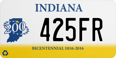 IN license plate 425FR