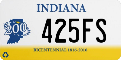 IN license plate 425FS