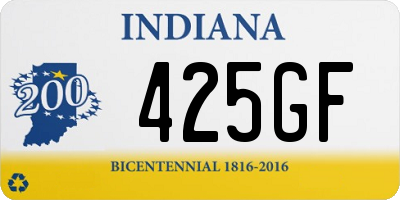 IN license plate 425GF