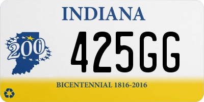 IN license plate 425GG