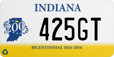 IN license plate 425GT