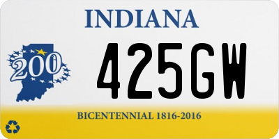 IN license plate 425GW