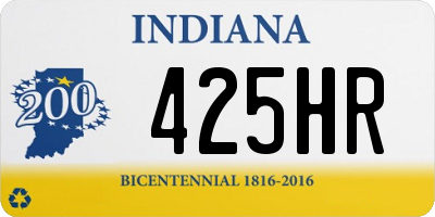 IN license plate 425HR