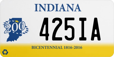 IN license plate 425IA