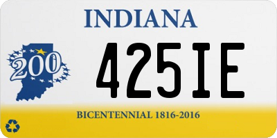 IN license plate 425IE