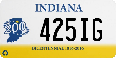 IN license plate 425IG