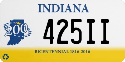 IN license plate 425II