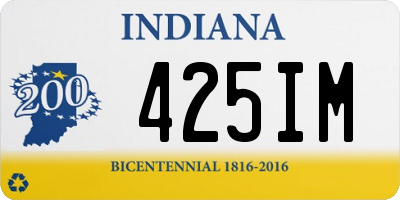 IN license plate 425IM