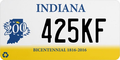 IN license plate 425KF